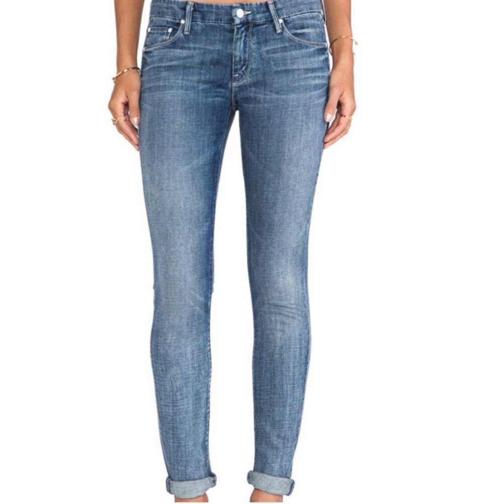 MOTHER Skinny Jeans in Classic Blue